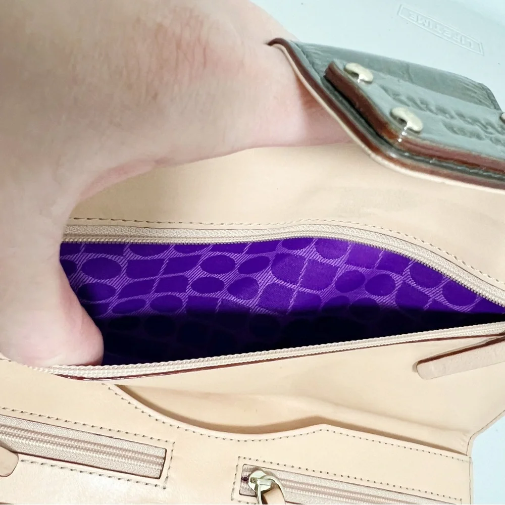 Kate Spade Green Embossed Crocodile Mini Envelope Clutch